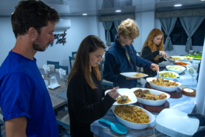 Comidas a bordo del crucero por las islas galapagos